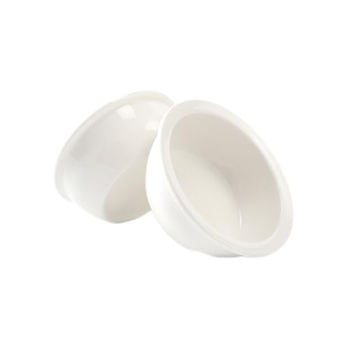 GUUSII HOME 2 Stück Katzennapf Futternapf Fressnapf Katze Keramik Katzen Napf Katzenfutternapf Katzennäpfe Katzenschüssel Ersatzschüssel Katzen Schüssel 14cm 360ml Maschinenwaschbar（Blanco） von GUUSII HOME