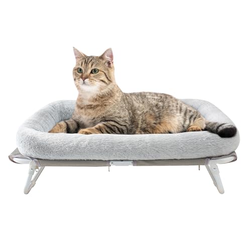GUUSII HOME Erhöhtes Katzenbett Katzenhängematte Große Freistehende Katzen Bett Hundebett für Kleine Hunde Haustier Katzensofa mit Metallstützrahmen Katzenliege Couch 64X40X19cm(Grau) GUUSII HOME Erhöhtes Katzenbett Katzenhängematte Große Freistehende Katzen Bett Hundebett für Kleine Hunde Haustier Katzensofa mit Metallstützrahmen Katzenliege Couch 64X40X19cm(Grau) von GUUSII HOME
