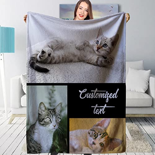 GUWENFENG Personalisierte Decke, Fotodecke Mit Eigenem Foto & Text, Kuscheldecke Personalisiert, Jahrestag Geburtstagsgeschenk, Bildgeschenk Schlafzimmer, Multiple Colors to Choose from., 70 x 100 cm von GUWENFENG