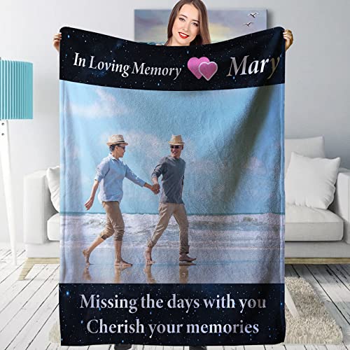 GUWENFENG Decke,Fotodecke Mit Eigenem Foto & Text,Kuscheldecke Personalisiert,Jahrestag Geburtstagsgeschenk,Bildgeschenk Couch Sofa Schlafzimmer Wohnzimmer,Multiple Colors to Choose from.,70 x 100 cm von GUWENFENG