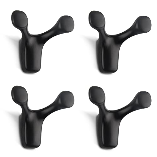 GUWINA Garderobenhaken Doppelt Geweihform, 4 Handtuchhaken Moderne Mattschwarz Wandmontage Wandhaken Zinklegierung Kleiderhaken Ideal für Badezimmer Küche Schlafzimmer Mantelhaken mit Schrauben GUWINA Garderobenhaken Doppelt Geweihform, 4 Handtuchhaken Moderne Mattschwarz Wandmontage Wandhaken Zinklegierung Kleiderhaken Ideal für Badezimmer Küche Schlafzimmer Mantelhaken mit Schrauben von GUWINA