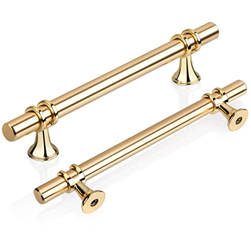 GUWINA 6 Stück T Möbelgriffe 128mm Küche, Gold Türgriffe für Küche Schrankgriffe Schubladengriffe T Stangengriff Küchengriffe Schrankgriffe Zinklegierung Inklusive Schrauben GUWINA 6 Stück T Möbelgriffe 128mm Küche, Gold Türgriffe für Küche Schrankgriffe Schubladengriffe T Stangengriff Küchengriffe Schrankgriffe Zinklegierung Inklusive Schrauben von GUWINA