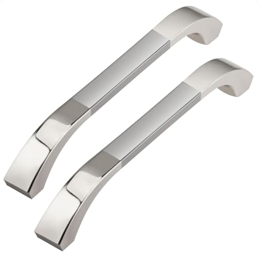 GUWINA 6 Stück Möbelgriffe Silber 128mm Lochabstand, Modern Gnade Silber Türgriffe Küche Schrank, Zinklegierung Schrankgriffe Schubladengriffe Küchengriffe Inklusive Schrauben GUWINA 6 Stück Möbelgriffe Silber 128mm Lochabstand, Modern Gnade Silber Türgriffe Küche Schrank, Zinklegierung Schrankgriffe Schubladengriffe Küchengriffe Inklusive Schrauben von GUWINA