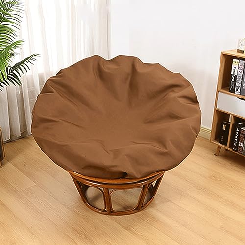 GUYANA Papasan Stuhl Kissenbezüge Nur,Papasan-StuhlkissenbezüGe,Papasansessel Kissen Abdeckungen,Wasserdichter Schonbezug FüR Papasan-Weidenei-Stuhl,Beige,128x128cm(Size:136cm(53in),Color:Kaffee) von GUYANA