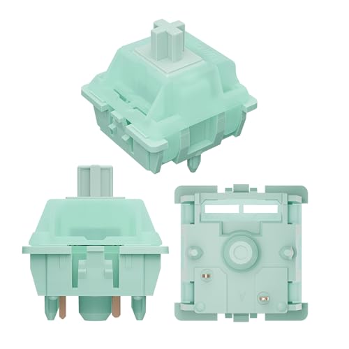 GUYEKS Gateron Jade Series Mint Keyboard Switch for MX Mechanical Keyboard,Linear 55gf 5-Pin SMD LED Pre-Lubed Switches(SMD,90Pcs) von GUYEKS
