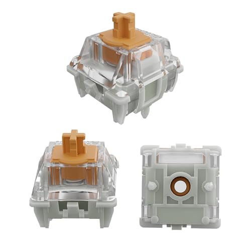 GUYEKS Gateron KS-20U Dual-Rail Orange Keyboard Switches,Factory Pre-lubed Linear Switches,Electromagnetic Technology,Custom Keystroke,Compatible for MX Mechanical Keyboard(72 Stück) von GUYEKS