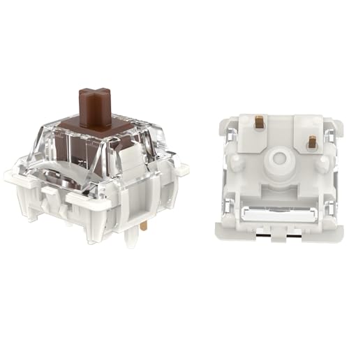 GUYEKS Gateron KS-9 Pro 3.0 Brown pre Lubricated 5-pin Linear Switch Compatible with MX Mechanical Key Game Keyboard switches (72PCS,Pro Brown 3.0 5pin) von GUYEKS