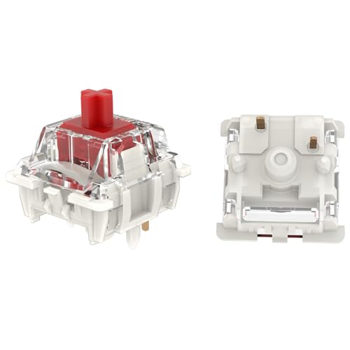 GUYEKS Gateron KS-9 Pro 3.0 red pre Lubricated 5-pin Linear Switch Compatible with MX Mechanical Key Game Keyboard switches (36PCS,Pro Red 3.0 5pin) von GUYEKS