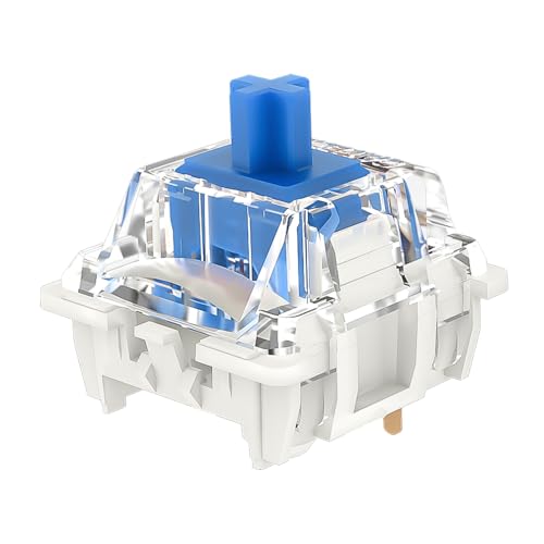 Gateron G Pro 3.0 Blau Switches Pre-lubed 3-pin Linear Switches, Compatible with MX Mechanical Key Game Keyboard Switches,RGB Switches(Blau,72 Stück) von GUYEKS