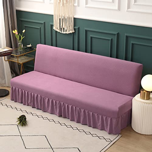 GUYIRT Armloser Stretch-Sofa-Schonbezug klappbarer Sofa-Bettbezug Möbelschutz weicher Jacquard kleine Karos mit elastischer Unterseite für Haustiere, Kinder -I-Groß (190-225cm) von GUYIRT