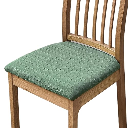 GUYIRT Sitzbezug Stuhl Für Esszimmerstühle, Jacquard Stuhlbezug Sitzfläche Anti Staub Stuhlhussen Für Esszimmerstühle Für Kitchen Hotel Office-Grün-2er-Pack von GUYIRT