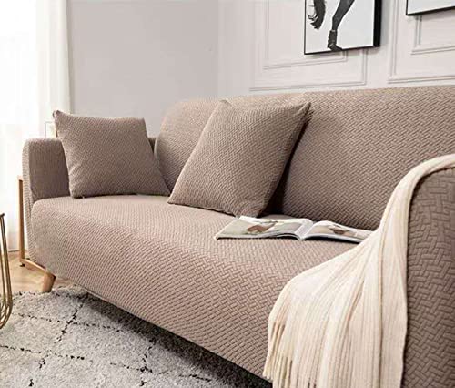 GUYIRT Sofa Abdeckung für Hunde Haustiere Wohnzimmer stilvolles Muster Sofaüberwurf Strecken Möbel Protector Sessel Loveseat Abdeckung -Khaki-2-Sitzer135-180cm von GUYIRT