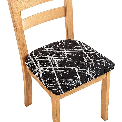 GUYIRT Stuhlbezug Sitzfläche, Stuhlhussen Für Esszimmerstühle Stretch Druck Sitzbezug Stuhl Universeller Sitzkissenbezug Für Küchenstühle Ohne Armlehnen-4-4 Stück von GUYIRT