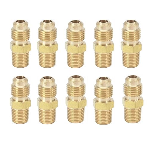 10 Stück SAE-Gewinde 7/16-Zoll-20 UNF auf 1/8 Zoll NPT Außengewinde SAE 45 Grad Rohrverschraubung Standard von GUYOS