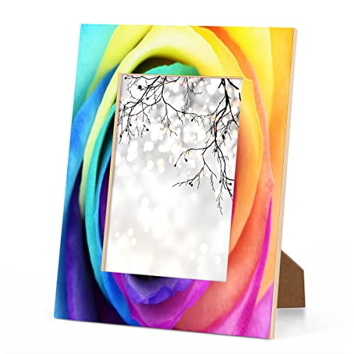 GUYOS Bunte Regenbogen-Rosen-Bilderrahmen für 20 x 25 cm große Fotos. Rahmen können vertikal oder horizontal auf einem Tisch oder einer Wand aufgestellt werden GUYOS Bunte Regenbogen-Rosen-Bilderrahmen für 20 x 25 cm große Fotos. Rahmen können vertikal oder horizontal auf einem Tisch oder einer Wand aufgestellt werden von GUYOS