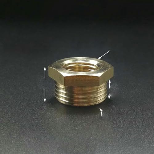 M10 x 1 M14 x 1,5 M20 x 1,5 1/8 Zoll 1/4 Zoll 1/2 Zoll 3/4 Zoll Innengewinde Messing Rohrverschraubung Kupplung Adapter M14x1,5 auf M20x1,5 von GUYOS