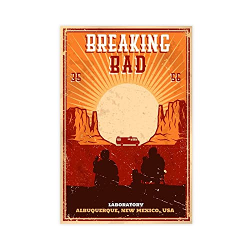 GUyfam Breaking Bad Vintage-Poster, Leinwand, Poster, Wandkunst, Dekordruck, Bild, Gemälde für Wohnzimmer, Schlafzimmer, Dekoration, 40 x 60 cm von GUyfam