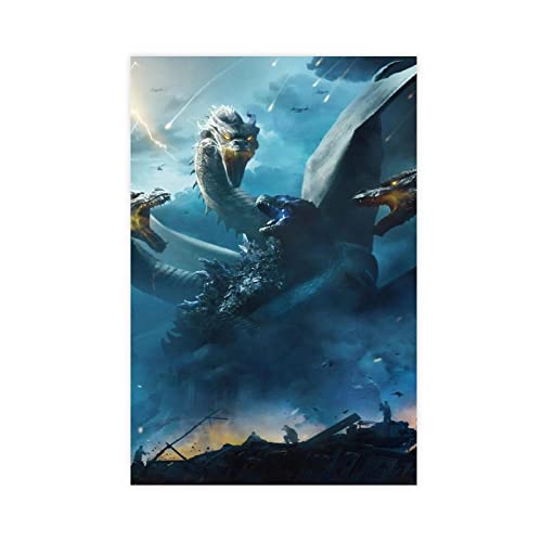 GUyfam Godzilla Vs King Kong Filmposter 28 Leinwand Poster Wandkunst Dekor Druck Bild Gemälde für Wohnzimmer Schlafzimmer Dekoration 40 x 60 cm von GUyfam