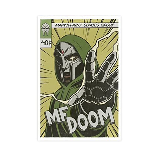 GUyfam MF Doom Musikposter 1 Leinwand-Poster, Wandkunst, Dekordruck, Bild, Gemälde für Wohnzimmer, Schlafzimmer, Dekoration, 40 x 60 cm von GUyfam