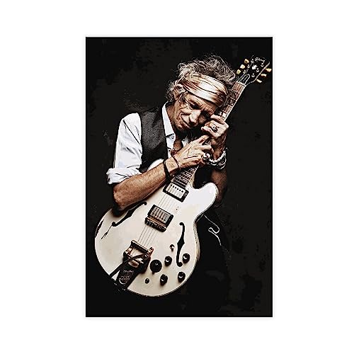 GUyfam Rock-Gitarrist Keith Richards Poster (2) Leinwand Poster Wandkunst Dekor Druck Bild Gemälde für Wohnzimmer Schlafzimmer Dekoration 50 x 75 cm von GUyfam