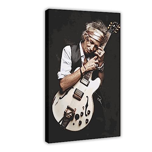 GUyfam Rock-Gitarrist Keith Richards Poster (2) Leinwand Poster Wandkunst Dekor Druck Bild Gemälde für Wohnzimmer Schlafzimmer Dekoration 60 x 90 cm von GUyfam