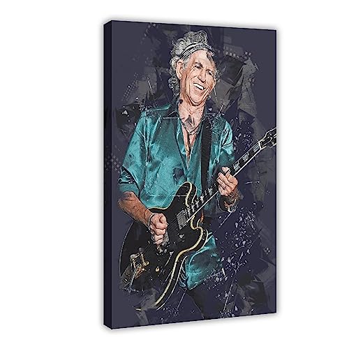 GUyfam Rock-Gitarrist Keith Richards Poster (4) Leinwand Poster Schlafzimmer Dekor Sport Landschaft Büro Zimmer Dekor Geschenk 60 x 90 cm von GUyfam