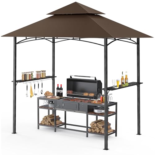 GVDV Grillpavillon mit Doppeldach, Braun von GVDV