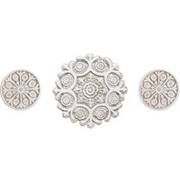 Handgefertigte Keramik Fliesen Set, Floral Susani Design, Beige & Weiß Handgefertigte Keramik Fliesen Set, Floral Susani Design, Beige & Weiß von GVEGA