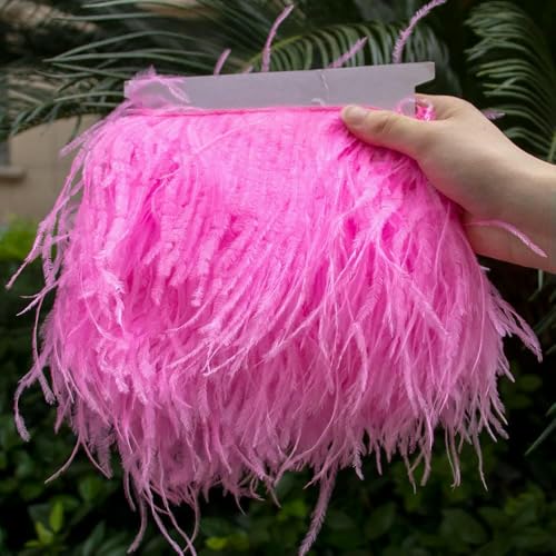 1 Meter/Los Straußenfederbesatz 10–22 cm zum Nähen von Kleidern, Kostümen, Karneval, Hochzeitsdekoration, DIY, Basteln, Haarschmuck-05-1-fädig 10–15 cm von GVEKJ