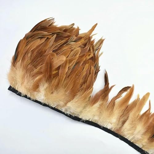 1 Meter hochwertige Hühnerhahnschwanzfederbesätze, Bänder, 10–15 cm Streifen für Kleider, Röcke, Partykleidung, Basteln, Gelb, Natur 1 Meter hochwertige Hühnerhahnschwanzfederbesätze, Bänder, 10–15 cm Streifen für Kleider, Röcke, Partykleidung, Basteln, Gelb, Natur von GVEKJ