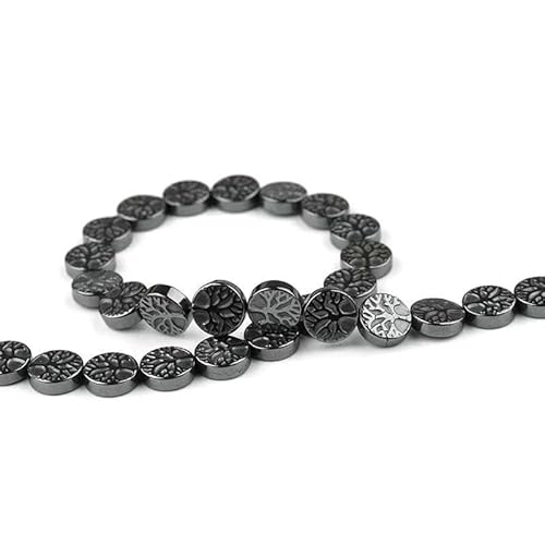 1 Strang schwarze Hämatit-Natursteinperlen, unregelmäßige Abstandshalter, lose Perlen zur Schmuckherstellung, DIY-Armbänder, Ohrringe, Fundstücke – Baum des Lebens – 1, 10 mm 1 Strang schwarze Hämatit-Natursteinperlen, unregelmäßige Abstandshalter, lose Perlen zur Schmuckherstellung, DIY-Armbänder, Ohrringe, Fundstücke – Baum des Lebens – 1, 10 mm von GVEKJ