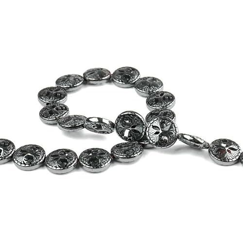 1 Strang schwarze Hämatit-Natursteinperlen, unregelmäßige Abstandshalter, lose Perlen zur Schmuckherstellung, DIY-Armbänder, Ohrringe, Fundstücke – Baum des Lebens – 2, 12 mm 1 Strang schwarze Hämatit-Natursteinperlen, unregelmäßige Abstandshalter, lose Perlen zur Schmuckherstellung, DIY-Armbänder, Ohrringe, Fundstücke – Baum des Lebens – 2, 12 mm von GVEKJ
