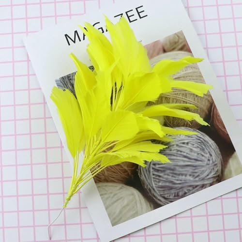 1 Stück BeautFeather Fllowers Kopfschmuck Hochzeit Party Dekoration Lieferant Federn für Handwerk-gelb 1 Stück BeautFeather Fllowers Kopfschmuck Hochzeit Party Dekoration Lieferant Federn für Handwerk-gelb von GVEKJ