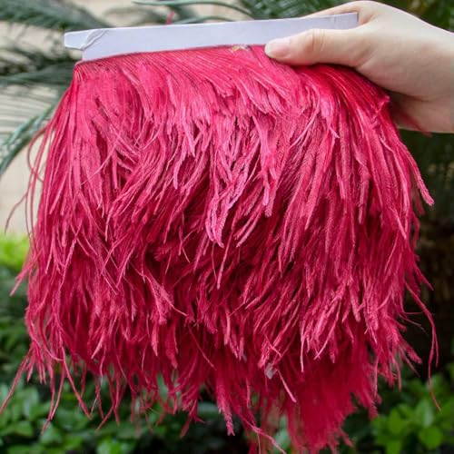 10–22 cm lila Straußenfedern-Besatz, 1 Meter Federband für Partykleider, Kleidung, Fransen, Nähzubehör, 07–10–15 cm, 1-lagig von GVEKJ