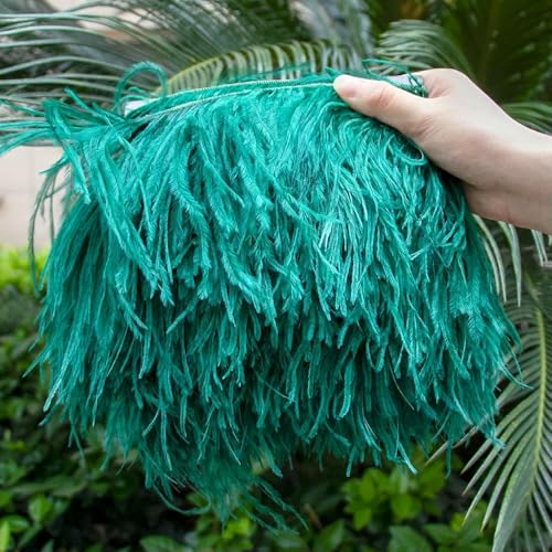 10–22 cm lila Straußenfedern-Besatz, 1 Meter Federband für Partykleider, Kleidung, Fransen, Nähzubehör, 23–10–15 cm, 1-lagig von GVEKJ