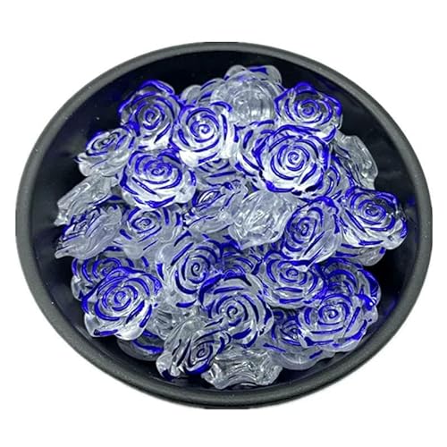 10 Stück/Los 19 mm AB Farbe Rose Blume Flatback Acryl Perlen für Schmuckherstellung Scrapbook Handarbeit Telefon Fall DIY-11 von GVEKJ