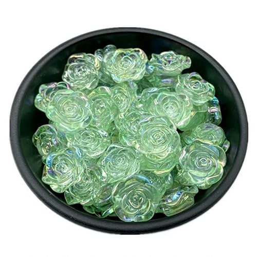 10 Stück/Los 19mm AB Farbe Rose Blume Flatback Acryl Perlen für Schmuckherstellung Scrapbook Handarbeit Telefonkasten DIY-01 von GVEKJ