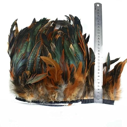 10 m natürliche Hahnenfedern, Bandbesatz, DIY-Bastelarbeiten, Nähen, Kleidung, Federn, Fransen, Hochzeitsfeier, Kopfschmuck, Karnevalsdekor, 13–18 cm, natur 10 m natürliche Hahnenfedern, Bandbesatz, DIY-Bastelarbeiten, Nähen, Kleidung, Federn, Fransen, Hochzeitsfeier, Kopfschmuck, Karnevalsdekor, 13–18 cm, natur von GVEKJ