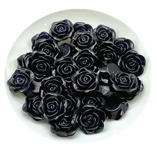 10 teile/los 19mm AB Farbe Rose Blume Flatback Acryl Perlen für Schmuck Machen Sammelalbum Handarbeit Telefon Fall DIY-09 von GVEKJ