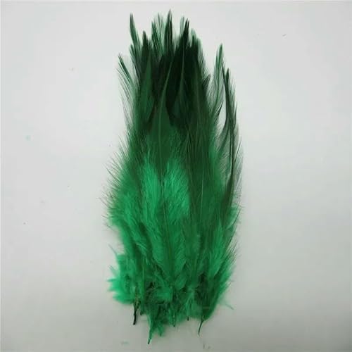 100 Stück/Lot Fasanenfedern 4-6 Zoll 10-15 cm Hühnerfedern DIY Hühnerfeder Schmuck Feder Dekoration Federn-Grün von GVEKJ