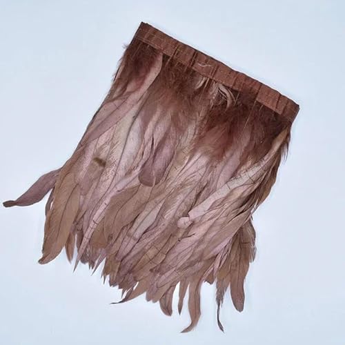 2 Meter farbiger Hahnenschwanz-Federbesatz, Quaste, Fransenband, Handarbeitsband, Fasanenfedern, Besätze zum Nähen, DIY, Dunkelbraun, 25–30 cm, 25–30 cm 2 Meter farbiger Hahnenschwanz-Federbesatz, Quaste, Fransenband, Handarbeitsband, Fasanenfedern, Besätze zum Nähen, DIY, Dunkelbraun, 25–30 cm, 25–30 cm von GVEKJ