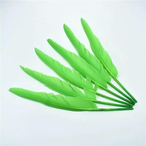 20 Teile/los Truthahnfedern Entenzeigerflügelfedern zum Basteln, Schmuckherstellung, Hochzeitsfedern, Dekoration, Karneval, Plumas, Federn - Grün von GVEKJ