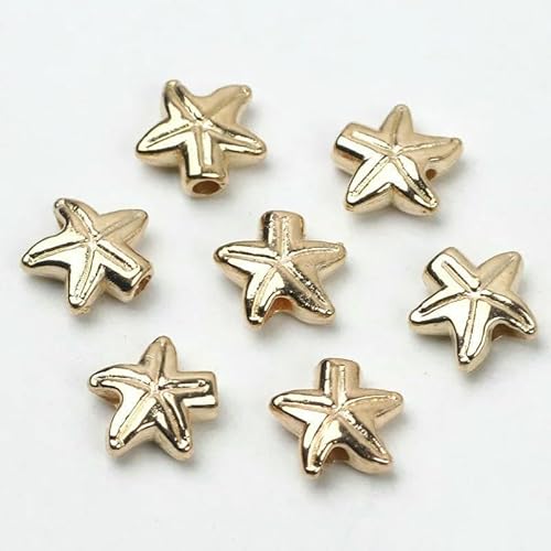 30/60/90 Stück Herz Blume Fisch Eule Schmetterling Perlen Goldfarben Lose Abstandsperlen für Schmuckherstellung DIY Zubehör-9mm_b-30 Stück 30/60/90 Stück Herz Blume Fisch Eule Schmetterling Perlen Goldfarben Lose Abstandsperlen für Schmuckherstellung DIY Zubehör-9mm_b-30 Stück von GVEKJ