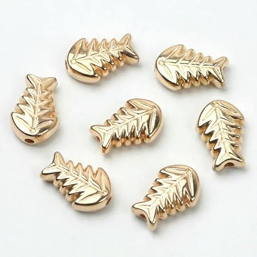 30/60/90 Stück Herz-Blumen-Fisch-Eule-Schmetterlingsperlen Goldfarbene lose Abstandsperlen zur Schmuckherstellung DIY-Zubehör-8x12mm-30 Stück 30/60/90 Stück Herz-Blumen-Fisch-Eule-Schmetterlingsperlen Goldfarbene lose Abstandsperlen zur Schmuckherstellung DIY-Zubehör-8x12mm-30 Stück von GVEKJ