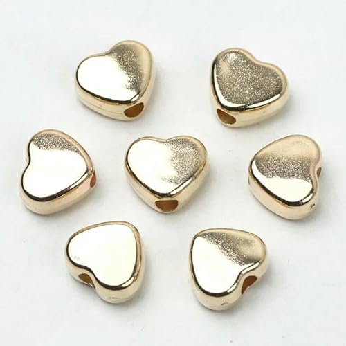 30/60/90 Stück Herz-Blumen-Fisch-Eule-Schmetterlingsperlen Goldfarbene lose Abstandsperlen zur Schmuckherstellung DIY-Zubehör-8x9mm-30 Stück 30/60/90 Stück Herz-Blumen-Fisch-Eule-Schmetterlingsperlen Goldfarbene lose Abstandsperlen zur Schmuckherstellung DIY-Zubehör-8x9mm-30 Stück von GVEKJ