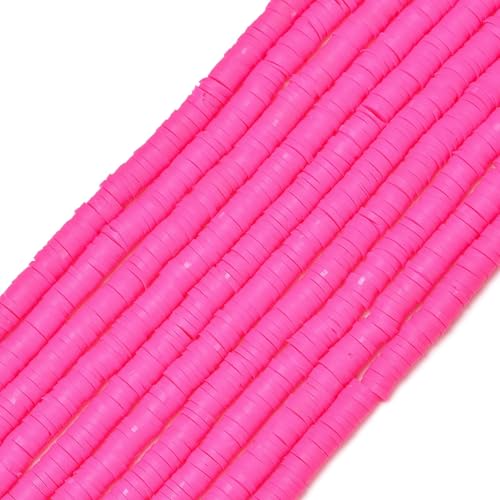 350 Stück 6 mm flache runde Polymer-Tonperlen, lose Abstandsperlen für die Schmuckherstellung, DIY-Handarbeiten, Armbänder, Halsketten, Ohrringe, H8728-23, 350 Stück x 2 von GVEKJ