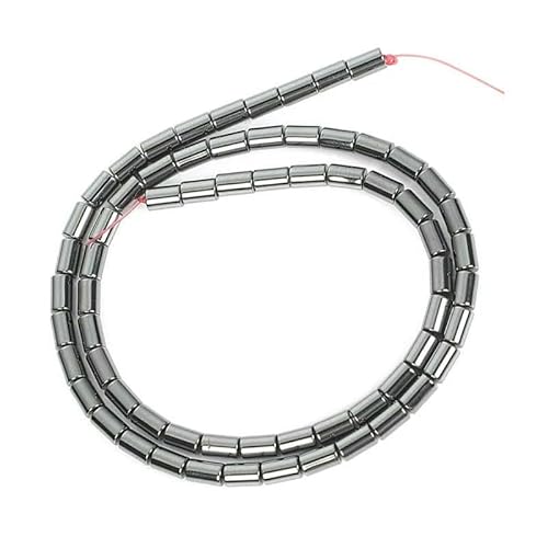 45 Stil natürliche schwarze Hämatit-Steinperlen, Stern, geometrische Säule, Herz, lose Abstandsperlen für die Schmuckherstellung, Armbänder, Halsketten, 2 x 4,0 mm von GVEKJ