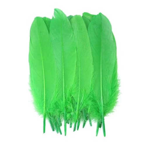 50–200 Stück natürliche Gänsefedern, 15–20 cm, bunte Schwanenfedern, DIY, Heimparty-Dekoration, Basteln, Kostümschmuck, Nähzubehör – grün – 50 Stück 50–200 Stück natürliche Gänsefedern, 15–20 cm, bunte Schwanenfedern, DIY, Heimparty-Dekoration, Basteln, Kostümschmuck, Nähzubehör – grün – 50 Stück von GVEKJ