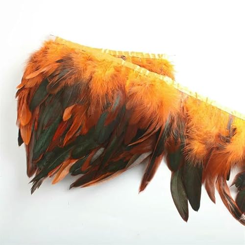 Großhandel 10 Yards 13-18CM Hühnerhahnschwanzfedern Besatzstreifen für Hochzeitsfeierkleidung Hahnenfederbesatz-Orange-5 Yards Großhandel 10 Yards 13-18CM Hühnerhahnschwanzfedern Besatzstreifen für Hochzeitsfeierkleidung Hahnenfederbesatz-Orange-5 Yards von GVEKJ