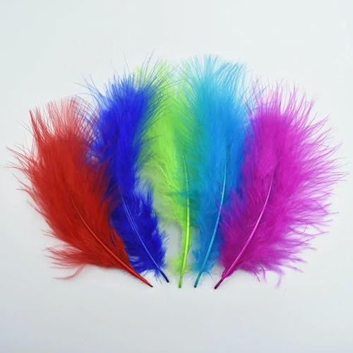 Großhandel 100 Teile/los Weiß Schwarz Federn für Schmuck Machen Türkei Feder für Handwerk Decor Traum Catcher Dekoration-Gemischte farbe von GVEKJ